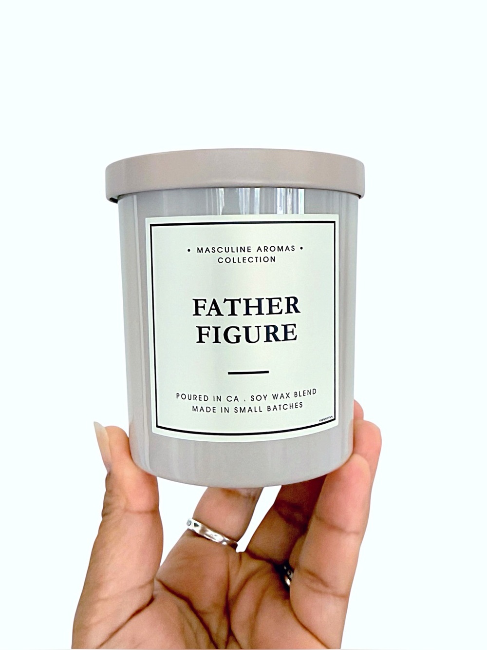 Leoben Company Father Figure Soy Scented Candle - Masculine Aromas (Taupe)